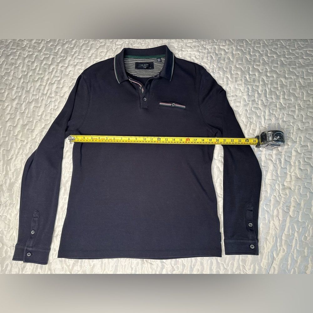Ted Baker London Men’s Vintage Long-Sleeve Golf Polo Shirt Size M Retro Preppy - Picture 10 of 11